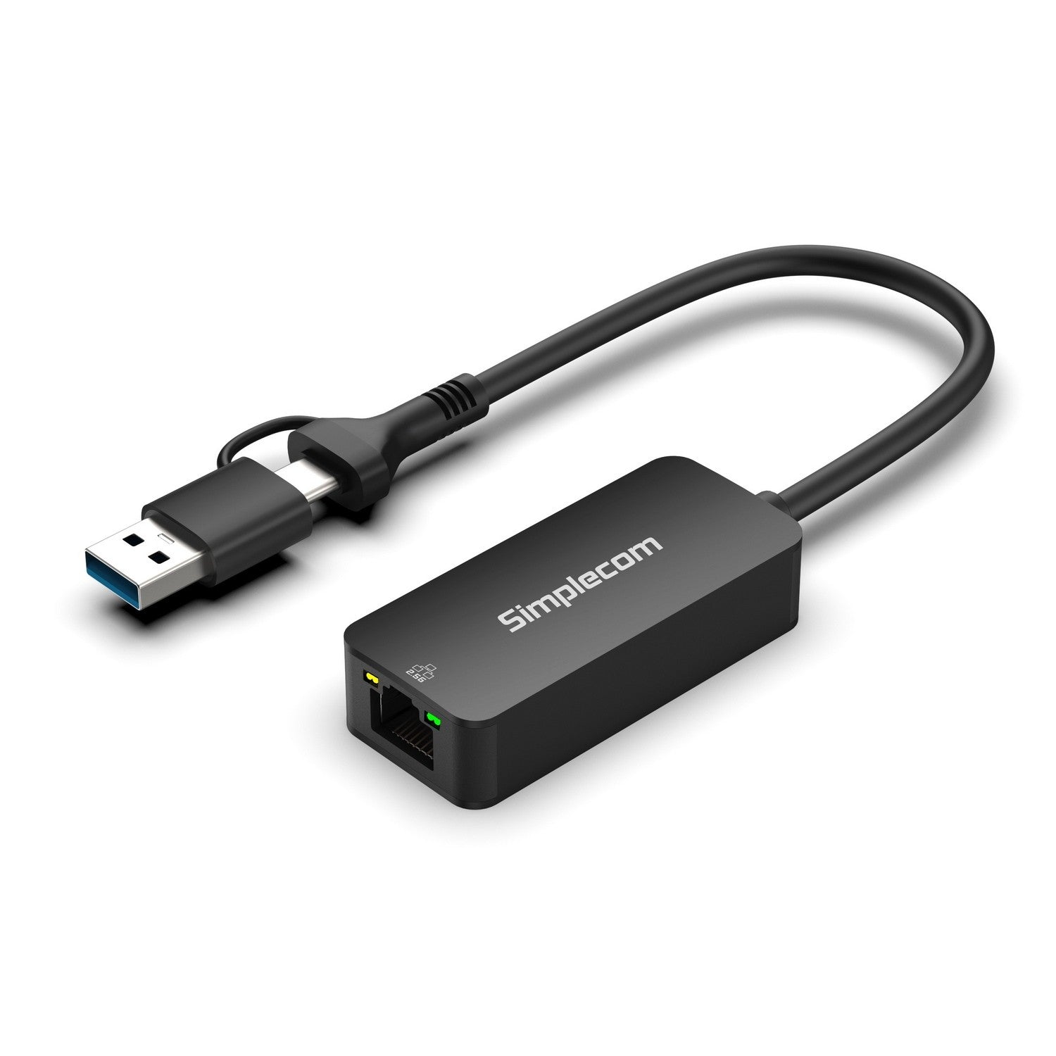 Simplecom USB-C and USB-A to 2.5G Ethernet Network Adapter 2.5Gbps LAN