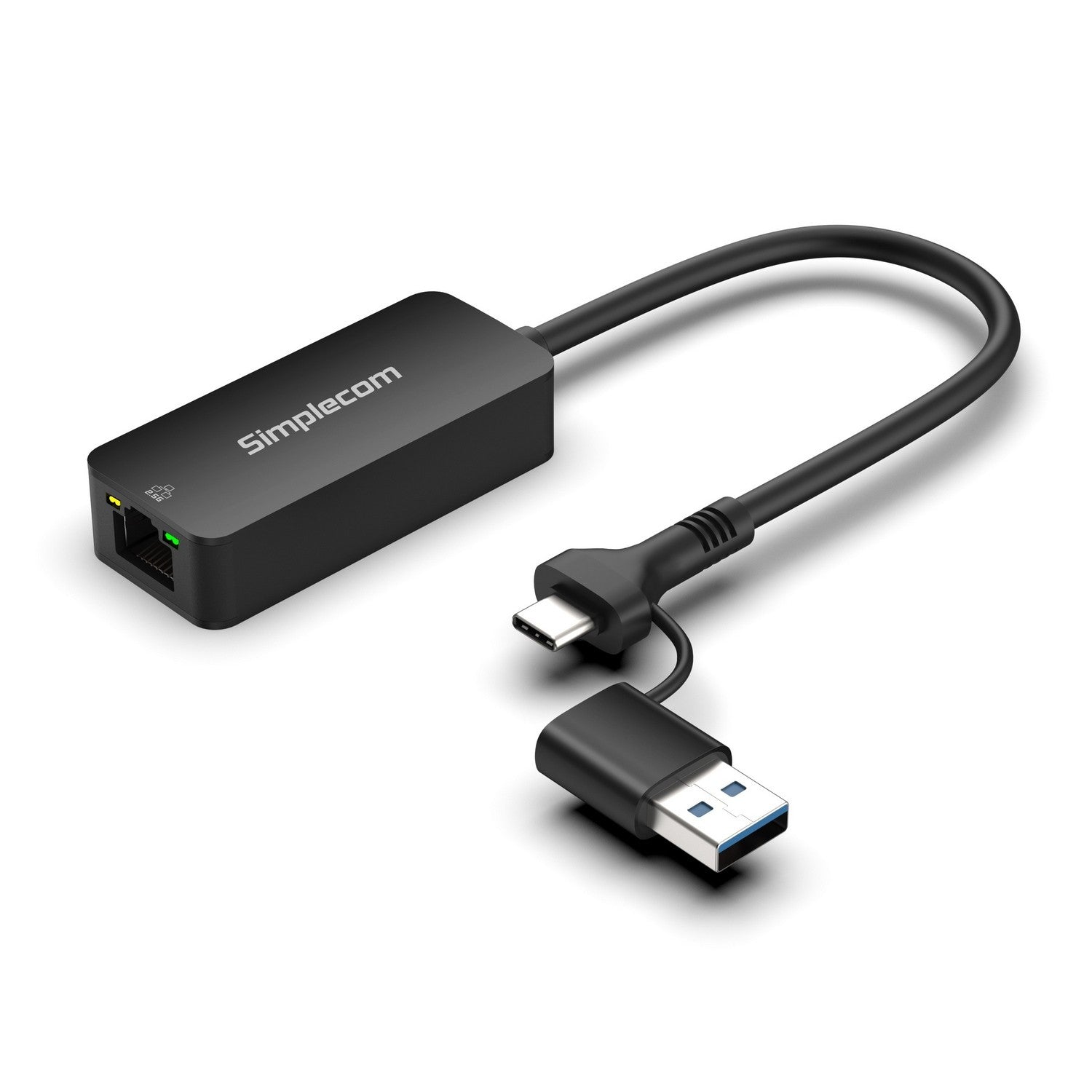 Simple.com Adapter Simplecom USB-C and USB-A to 2.5G Ethernet Network Adapter 2.5Gbps LAN