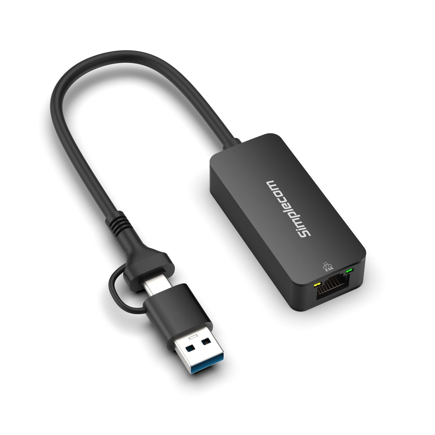 Simple.com Adapter Simplecom USB-C and USB-A to 2.5G Ethernet Network Adapter 2.5Gbps LAN