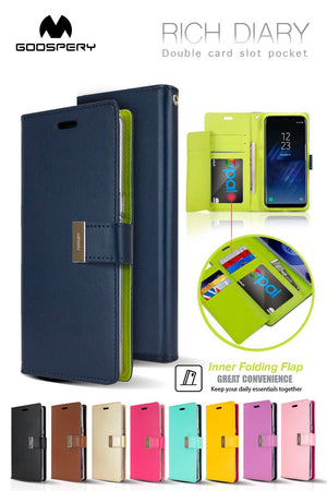 Goospery Rich Diary Double Wallet Flip Case