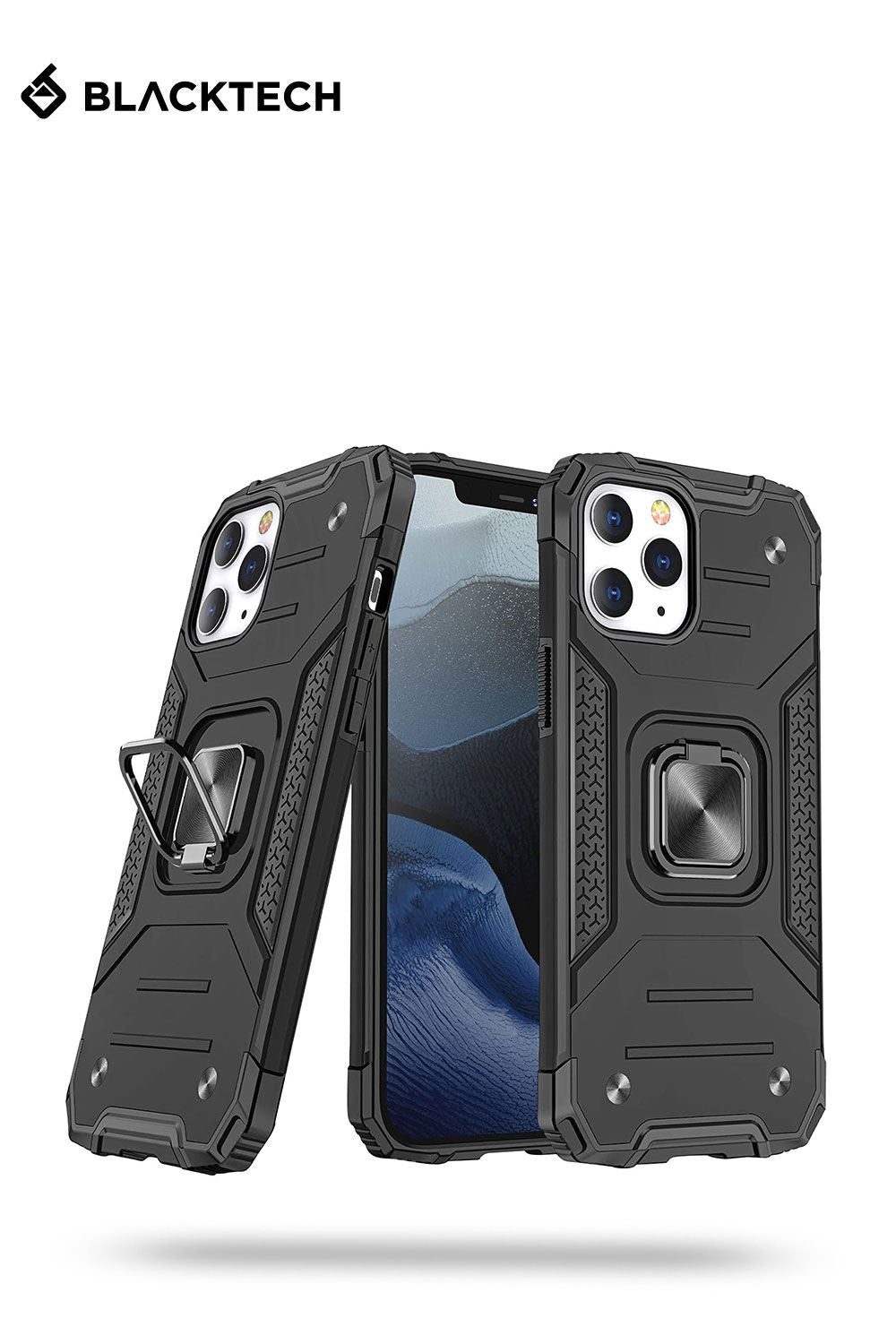 Blacktech iPhone 15 Hybrid Metal Rugged Protective Case