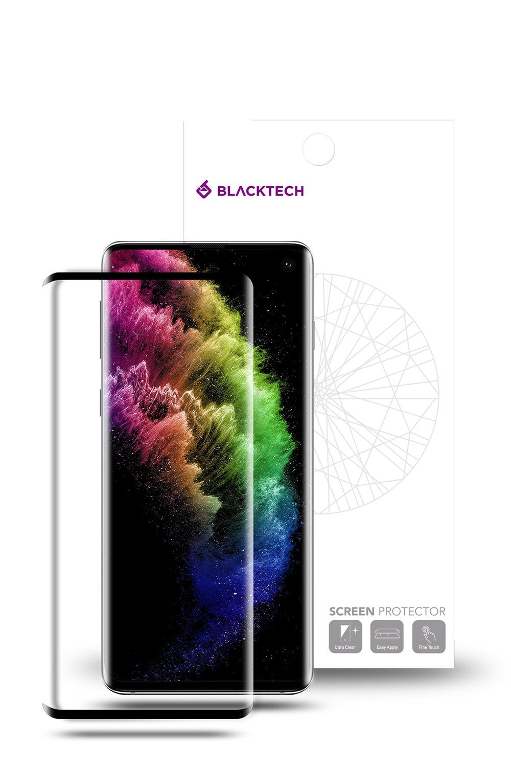 Blacktech Samsung Galaxy S23 Ultra Edge Glue Tempered Glass Screen Protector