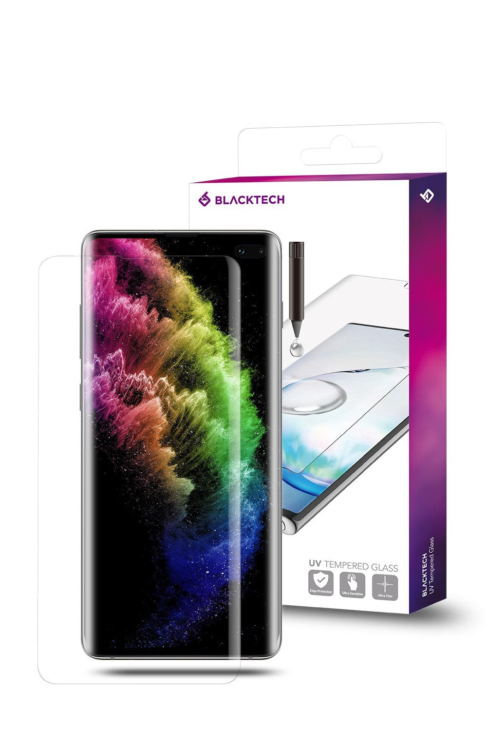 Blacktech Samsung Galaxy S22 Ultra UV Liquid Glue Tempered Glass Screen Protector