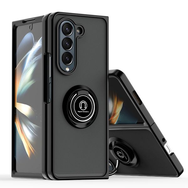 Blacktech Samsung Galaxy Z Fold 6 Urban Shield Folding Case Magnetic Ring Stand