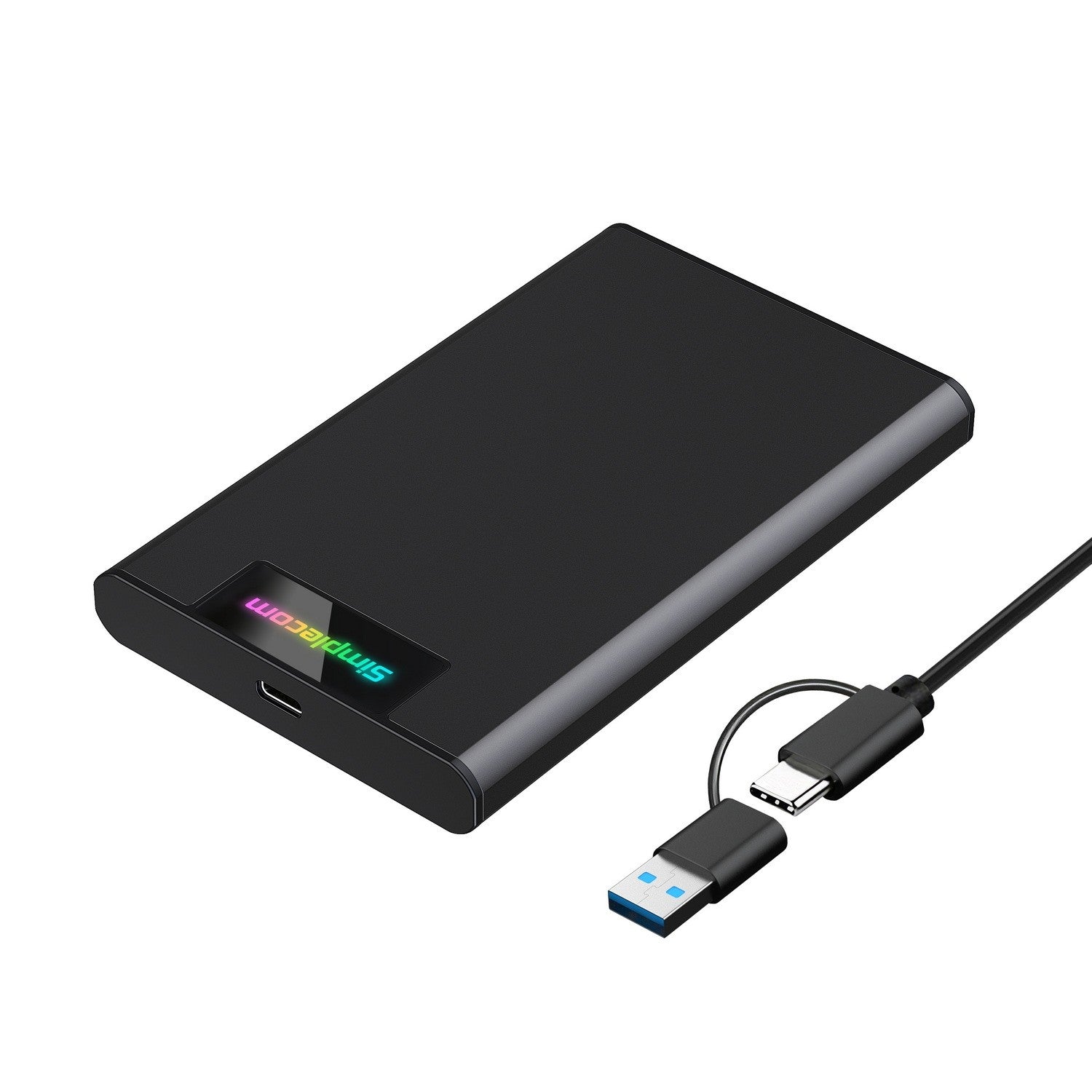 Simplecom 2.5" SATA HDD SSD to USB-C Enclosure USB 3.2 Gen 2 RGB