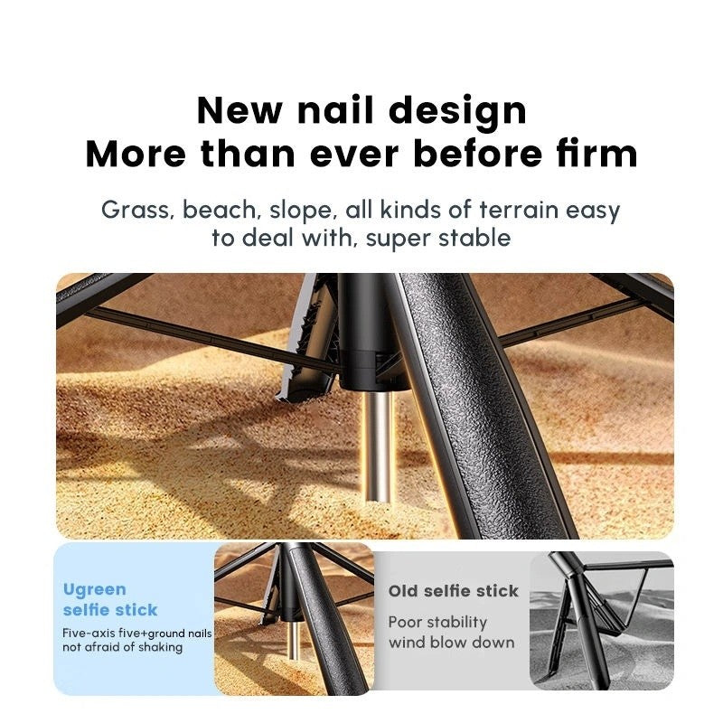 UGREEN 4 Leg Bluetooth Selfie Stick Tripod