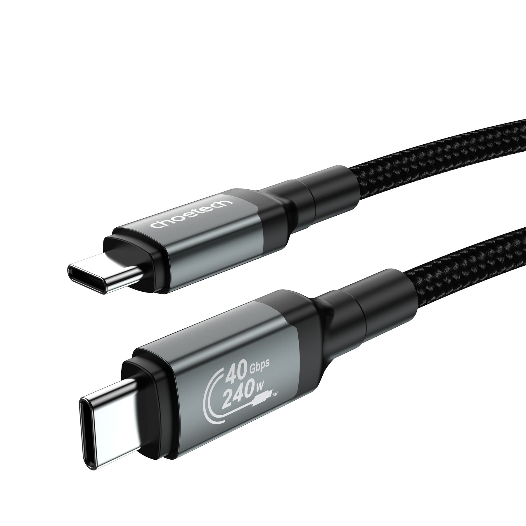 Choetech USB Type-C to USB-C 240W 40Gbps Braided Fast Charge Cable