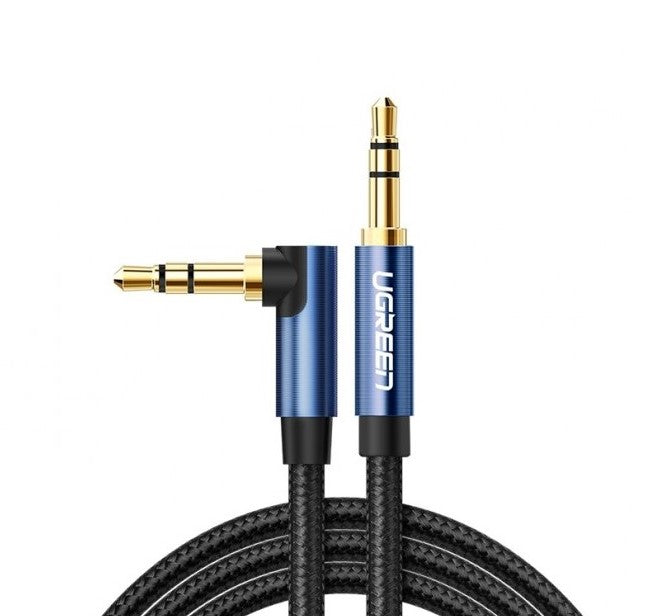 UGREEN 3.5mm Audio Cable 90 Degree Right Angle Braided AUX Cord