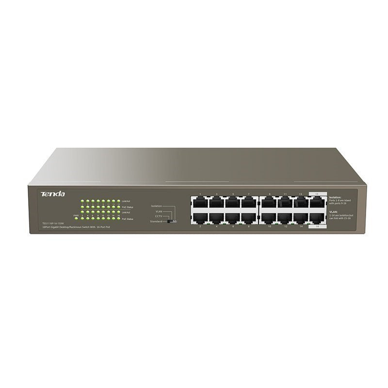 Tenda TEG1116P-16-150W 16 Port PoE Gigabit Switch