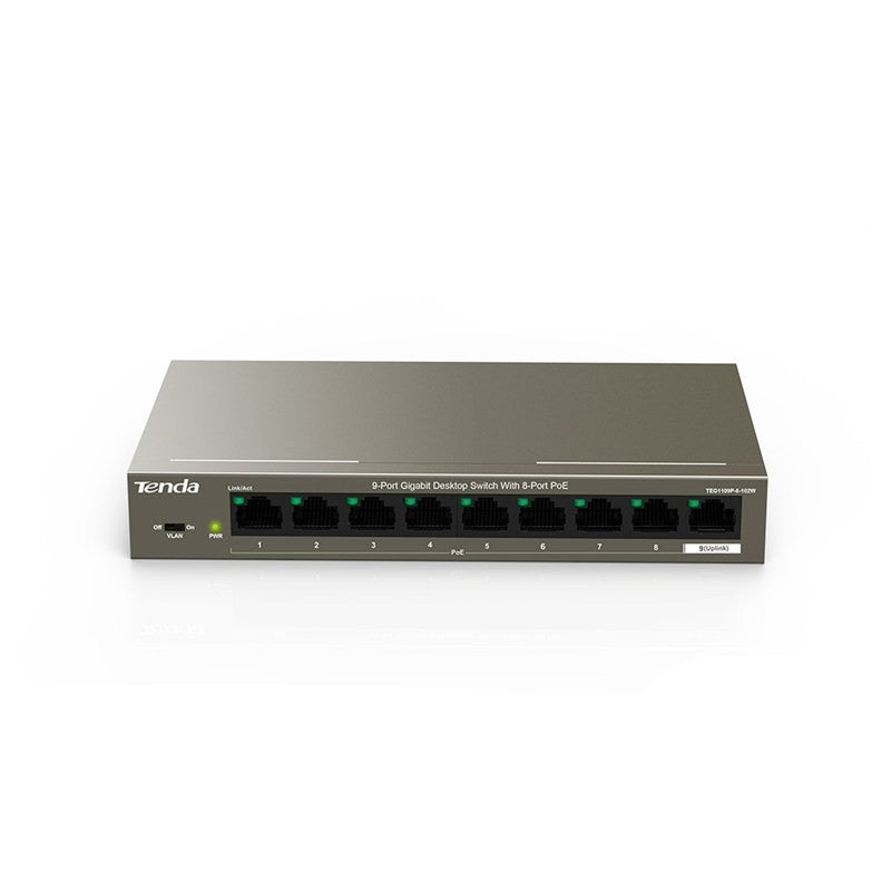 Tenda TEG1109P-8-102W 9 Port Gigabit Switch with 8 Port PoE