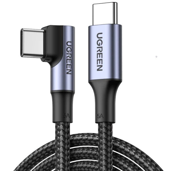 UGREEN 60W USB-C to USB Type-C Cable Right Angled PD Fast Charger Cable