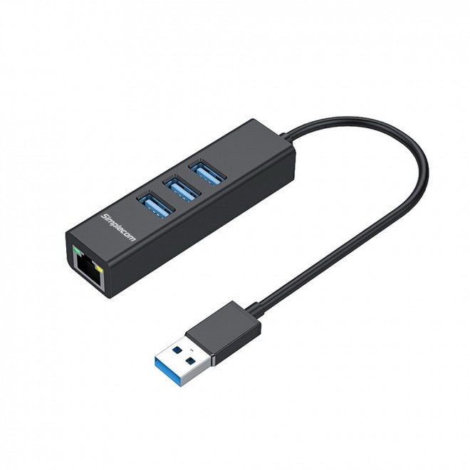 Simplecom 3 Port USB 3.0 HUB with Gigabit Ethernet Adapter