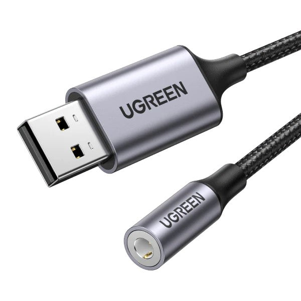UGREEN USB to 3.5mm Audio Jack Sound Card Adapter Supports Mic TRRS Headphone DAC Chip