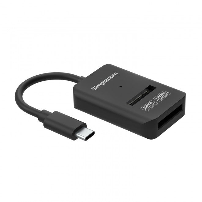 Simplecom 2 in 1 NVMe SATA M.2 SSD to USB C Adapter Converter