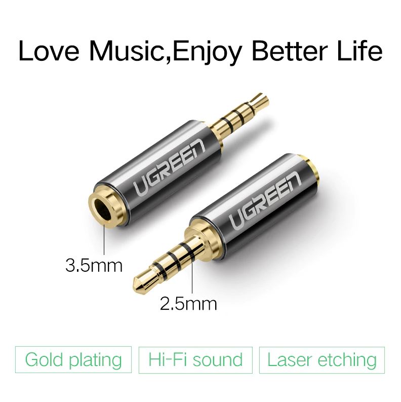 UGREEN 3.5mm Male to 2.5mm Male AUX Audio Adapter