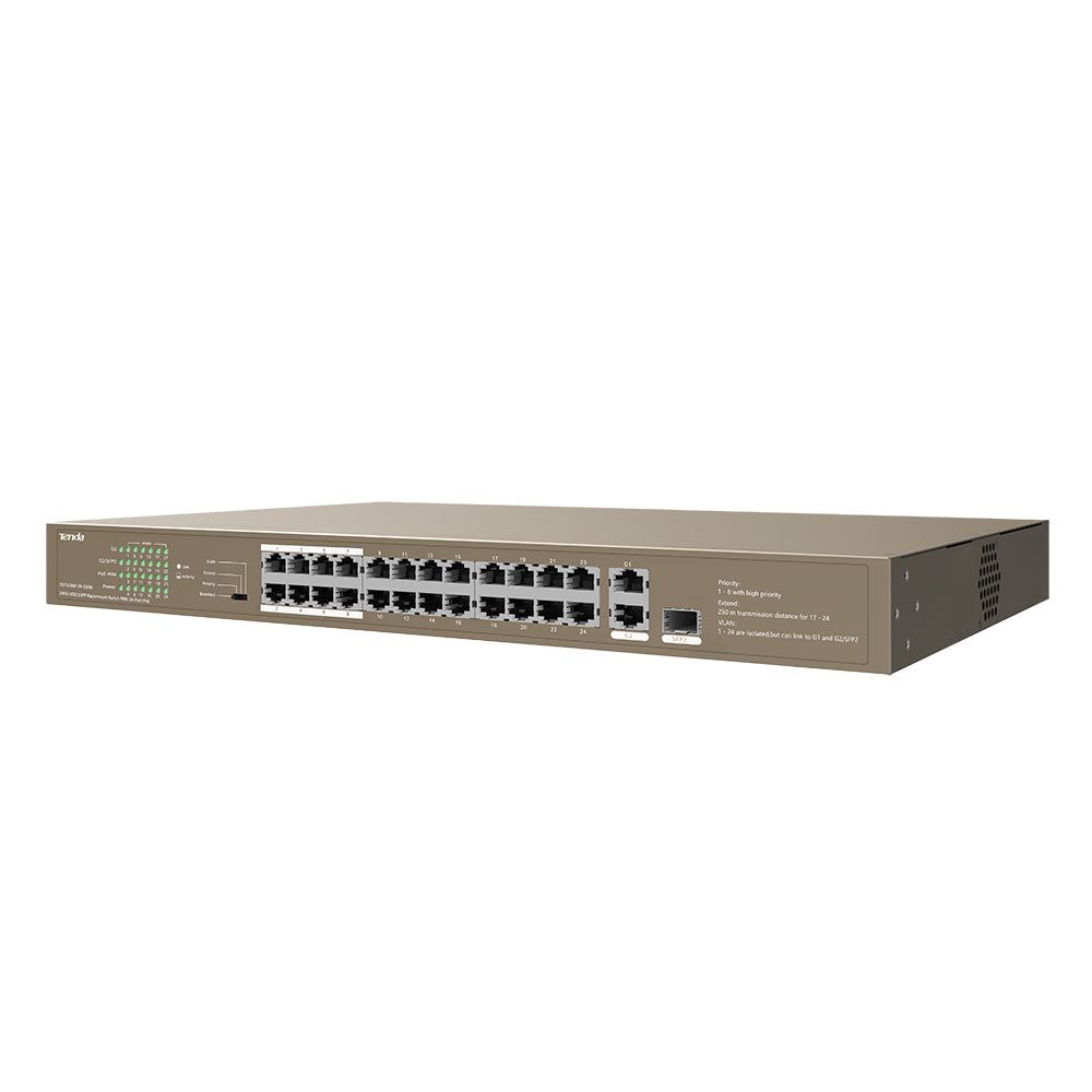 Tenda TEF1126P-24-250W 24 Port PoE Switch + 2GE/1SFP