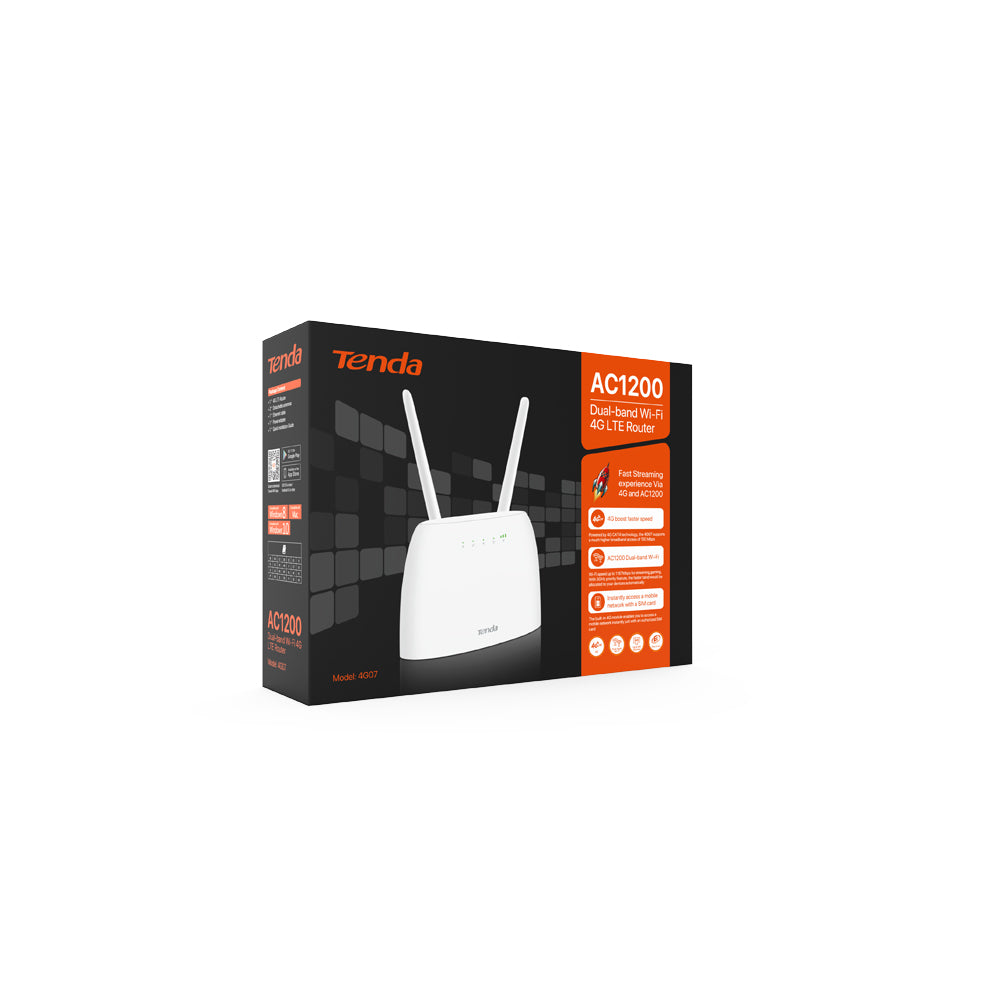 Tenda 4G07 AC1200 4G LTE Wireless Dual Band Router