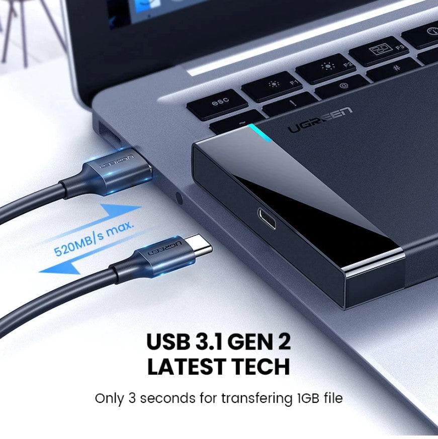 UGREEN 2.5 Inch Hard Drive Enclosure USB-C 3.1 Gen2 SSD HDD External Case