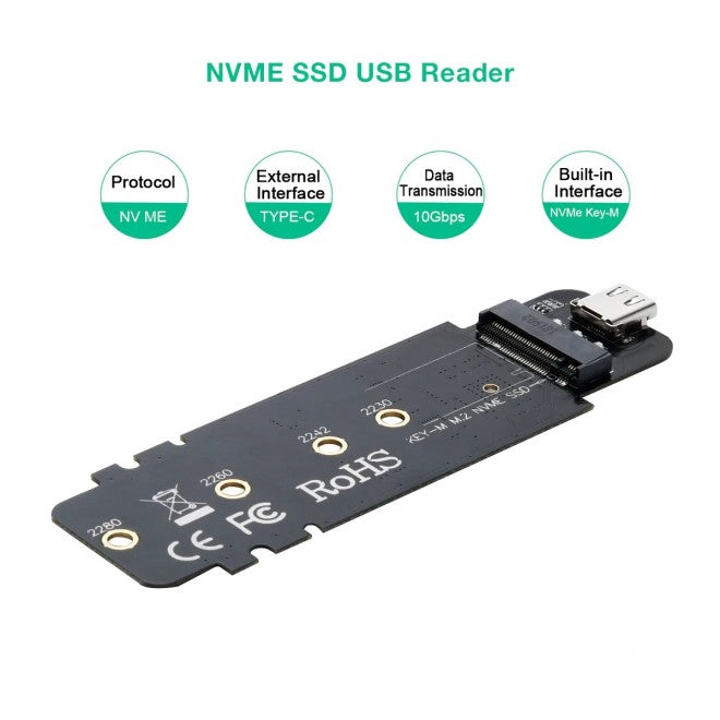 Choetech NVMe PCIe (M Key) M.2 SSD USB Reader Enclosure