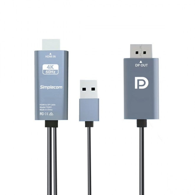 Simplecom HDMI to DisplayPort Active Converter Cable - 2m