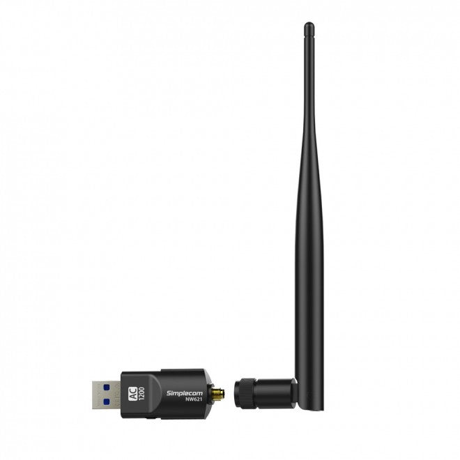 Simplecom AC1200 WiFi Dual Band USB Adapter with 5dBi Antenna