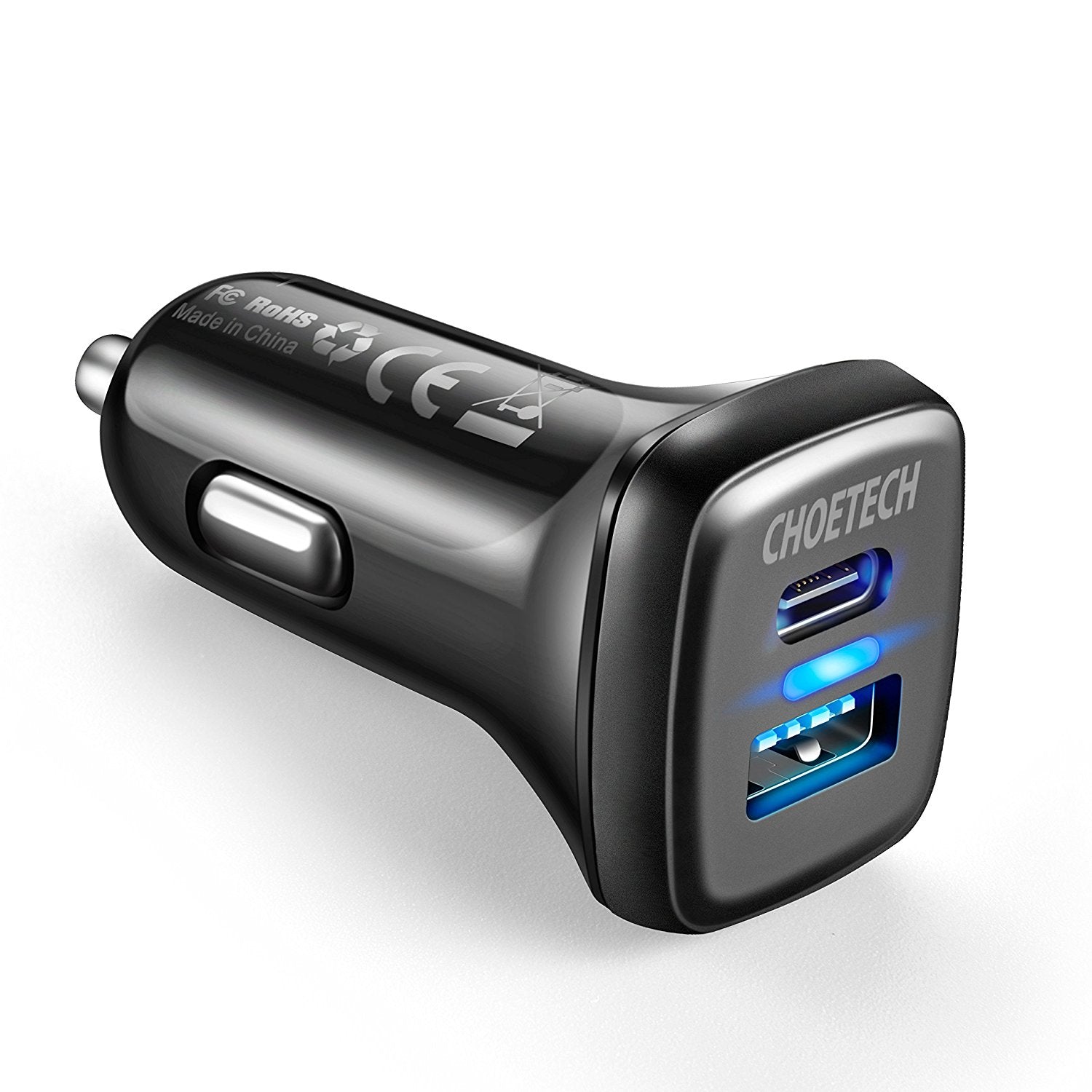 Choetech 36W USB-C Car Charger Adapter Dual Port Quick Charge