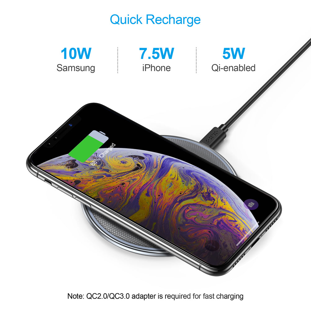 Choetech 10W Wireless Charging Pad Qi Certified Charger