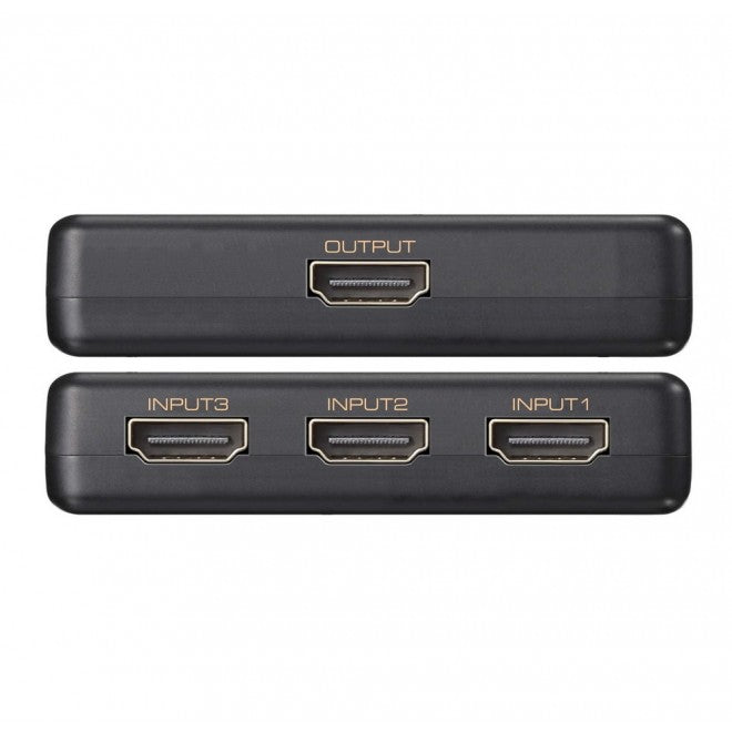 Simplecom 3 Way HDMI Switch 3 IN 1 OUT Splitter 4K@60Hz Ultra HD