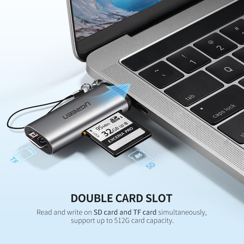 UGREEN SD Card Reader USB-C Memory Card Reader for SD TF MicroSD SDHC SDXC