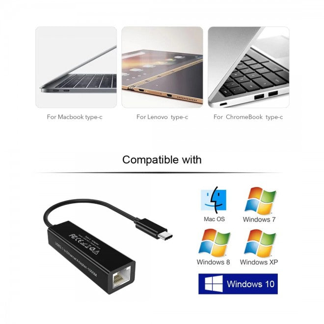 Choetech USB-C 3.1 to RJ45 Ethernet LAN Network Adapter