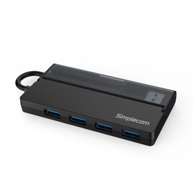 Simplecom 4 Port USB 3.2 Gen1 (USB 3.0) 5Gbps Hub with Cable Storage