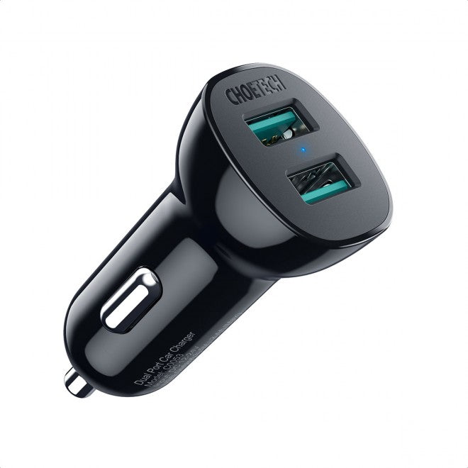 Choetech 36W USB Car Charger Adapter Dual Port Quick Charge