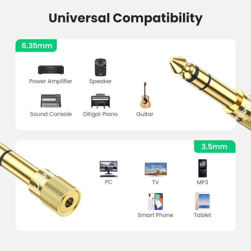 UGREEN 6.5mm Male to 3.5mm Female AUX Audio Adapter