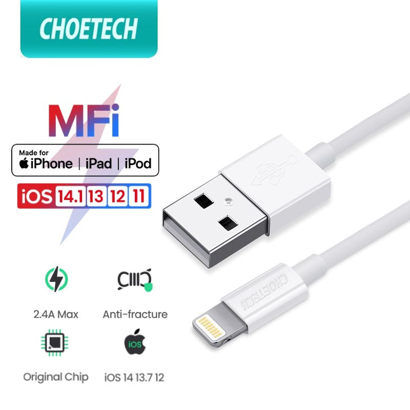 Choetech MFi Certified Lightning Charging Data Cable iPhone iPad