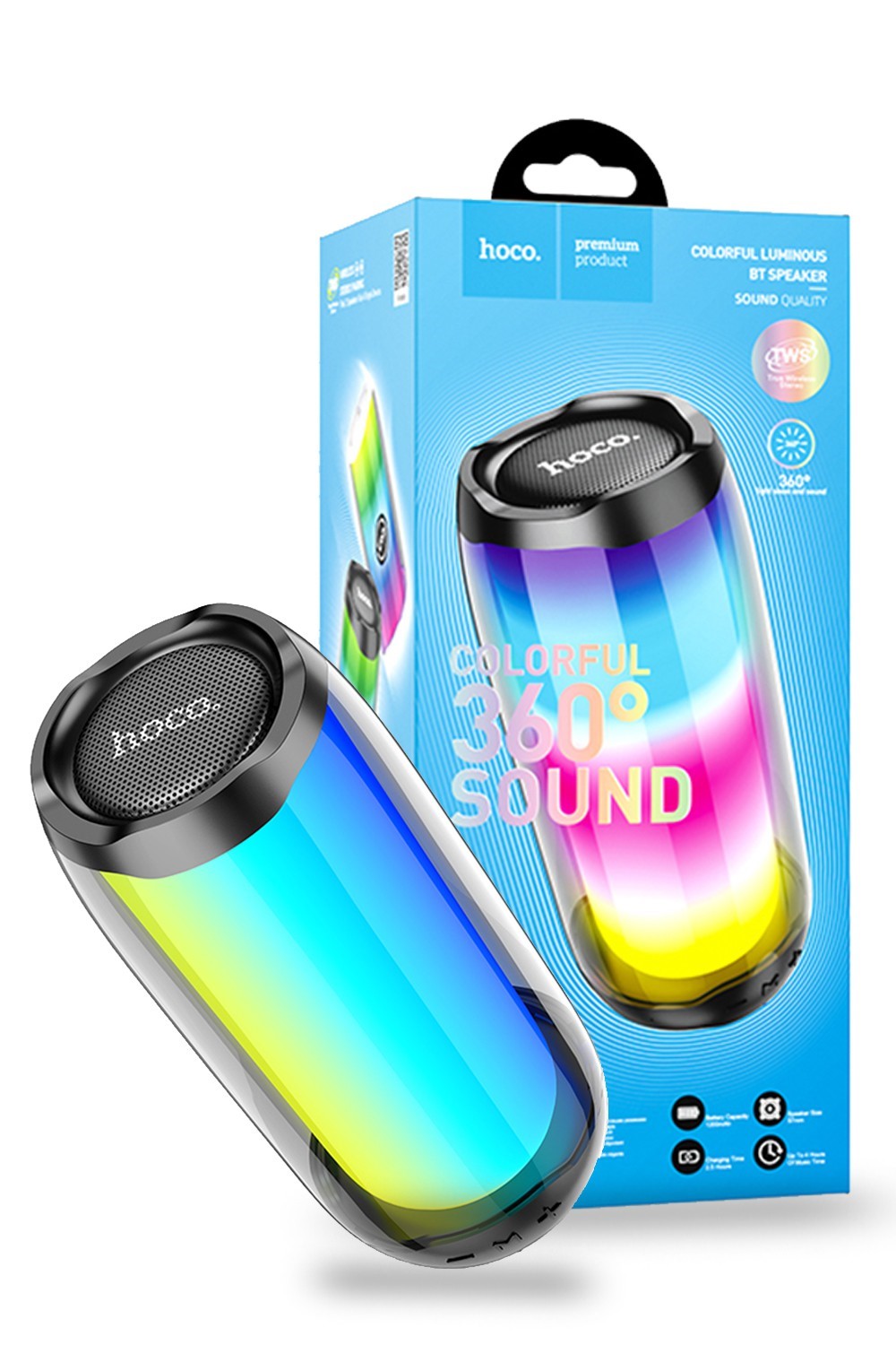 Hoco Bluetooth Portable Wireless Speaker Pulse RGB HC8