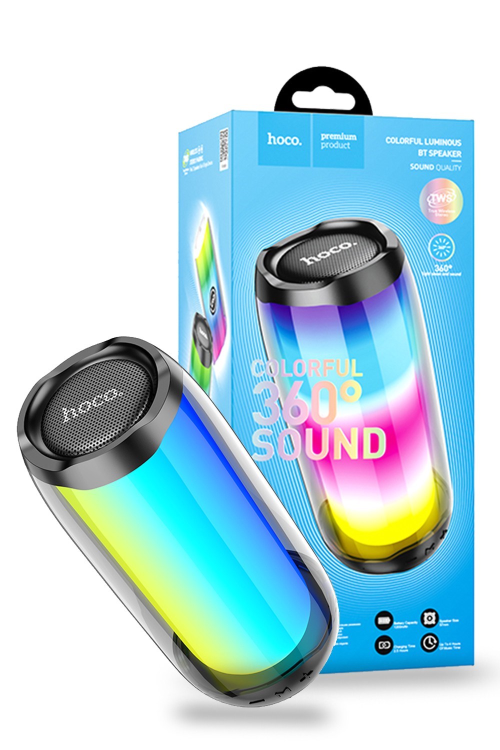 Hoco Bluetooth Speaker Portable Pulse RGB HC8