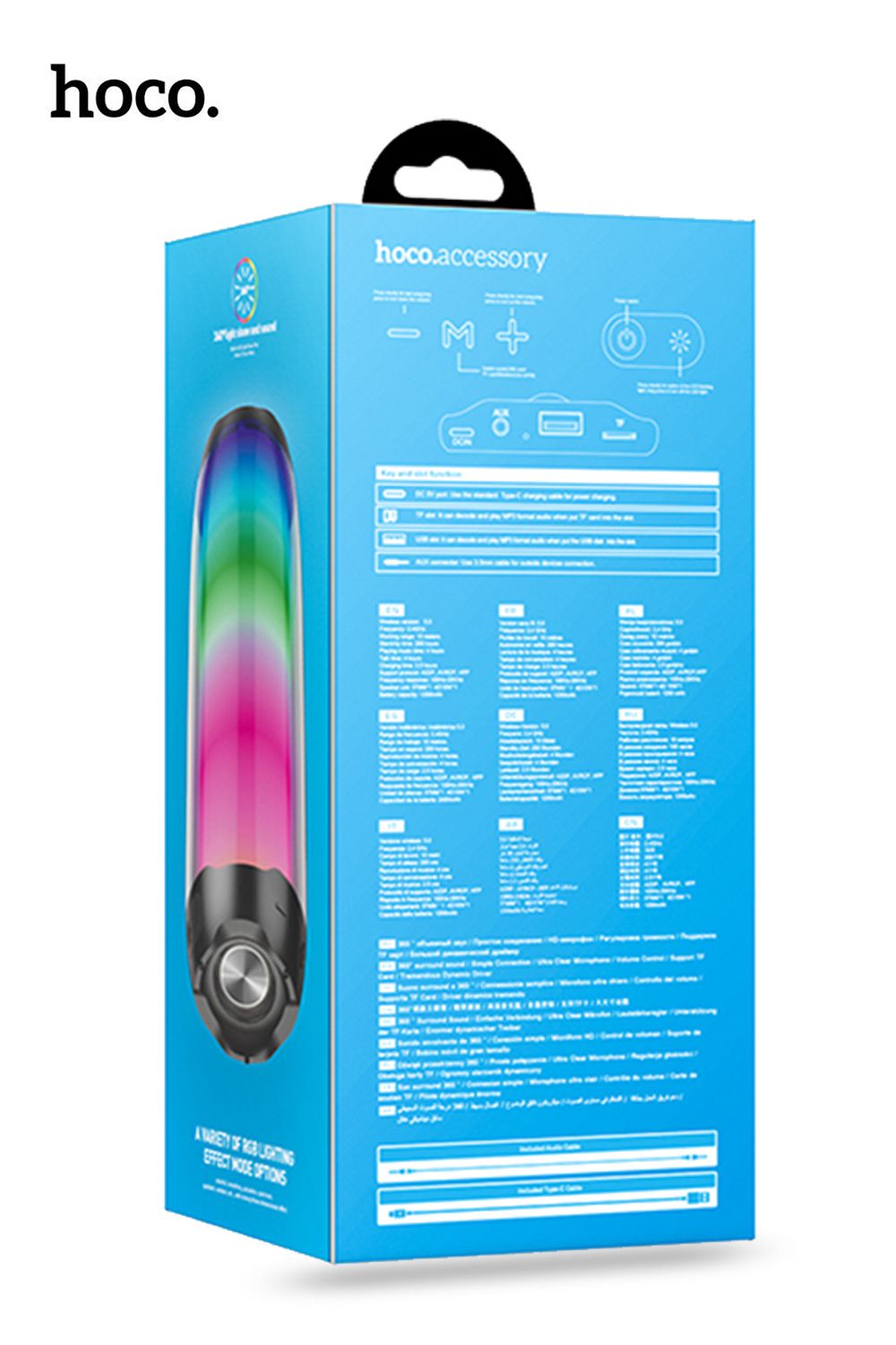 Hoco Bluetooth Portable Wireless Speaker Pulse RGB HC8