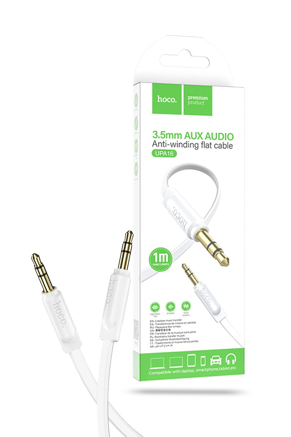 Hoco 3.5mm AUX Audio Nylon Braided Cable 1m UPA16