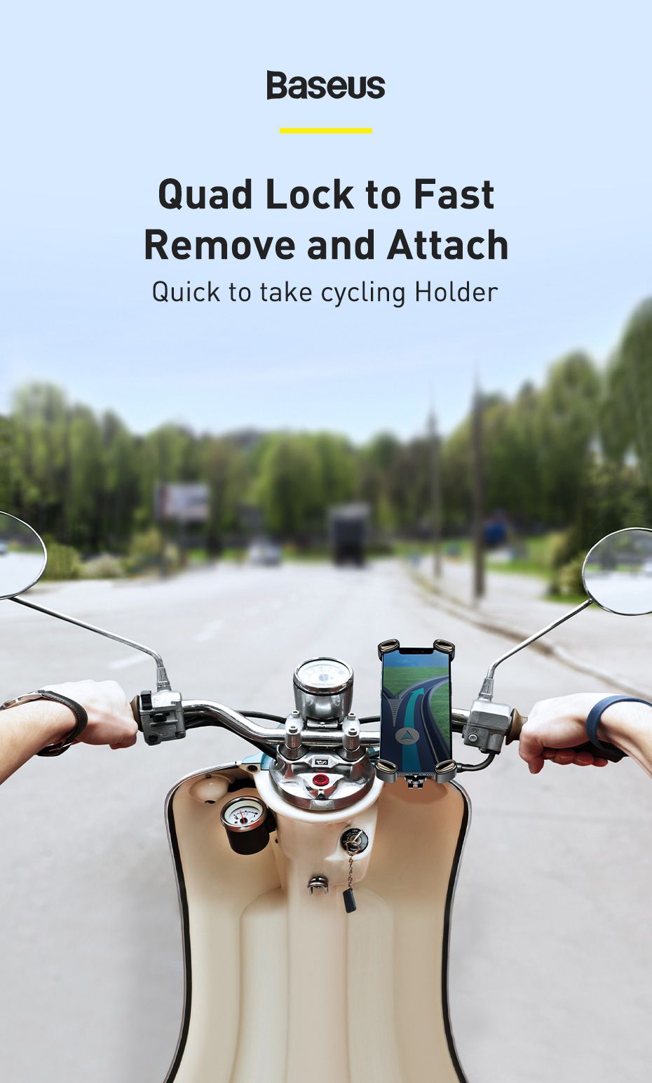 Baseus Motorcycle Bicycle Phone Holder