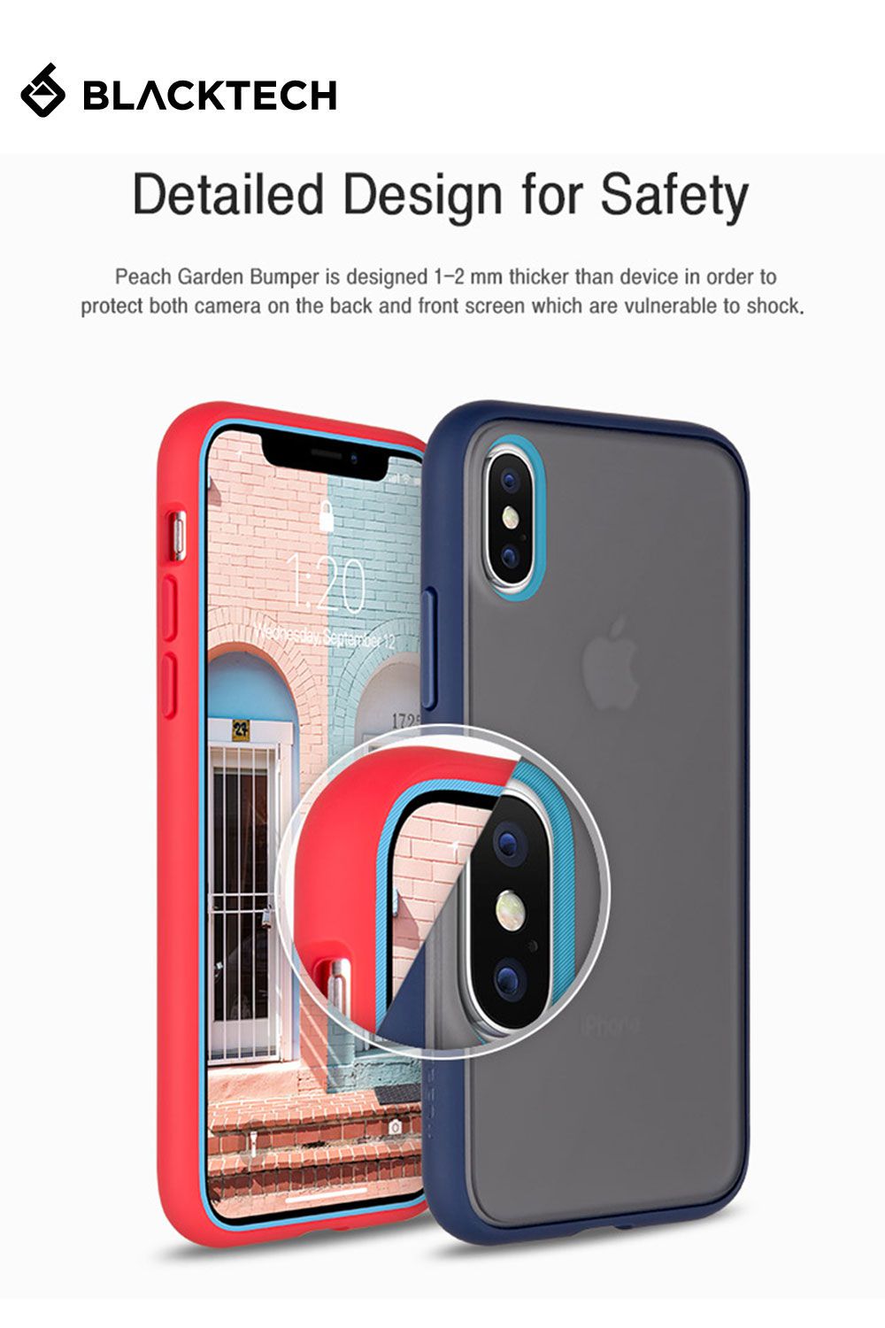 Blacktech Samsung Galaxy S22 Ultra Peach Garden Protective Slim Case