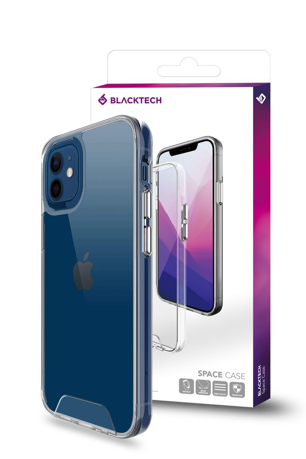 Blacktech Samsung Galaxy S22 Ultra Space Rugged Clear Protective Case