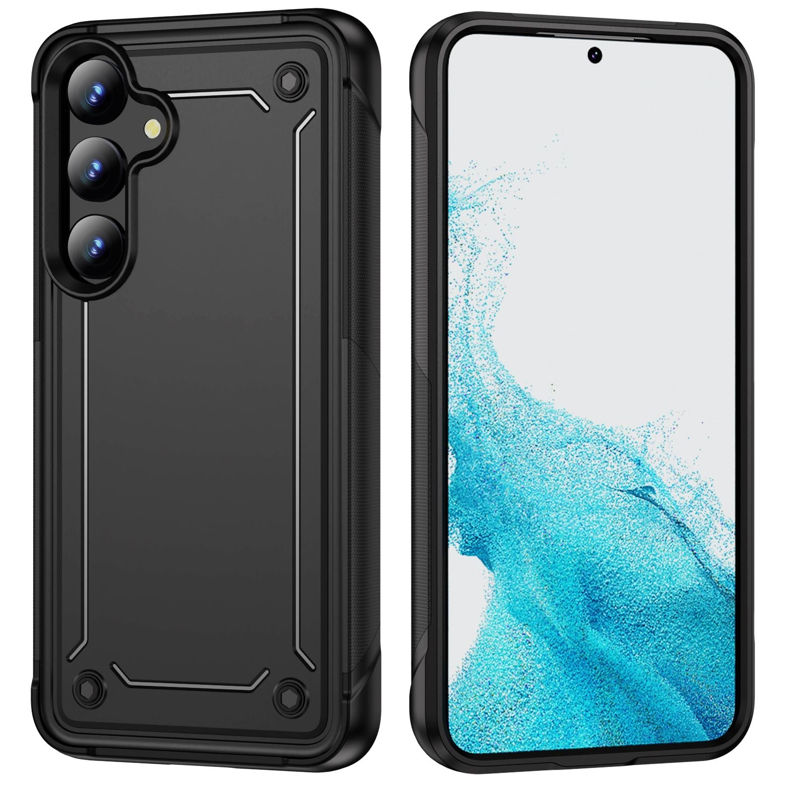 Blacktech Samsung Galaxy S24 Plus Armor Grip Protective Rugged Shockproof Case