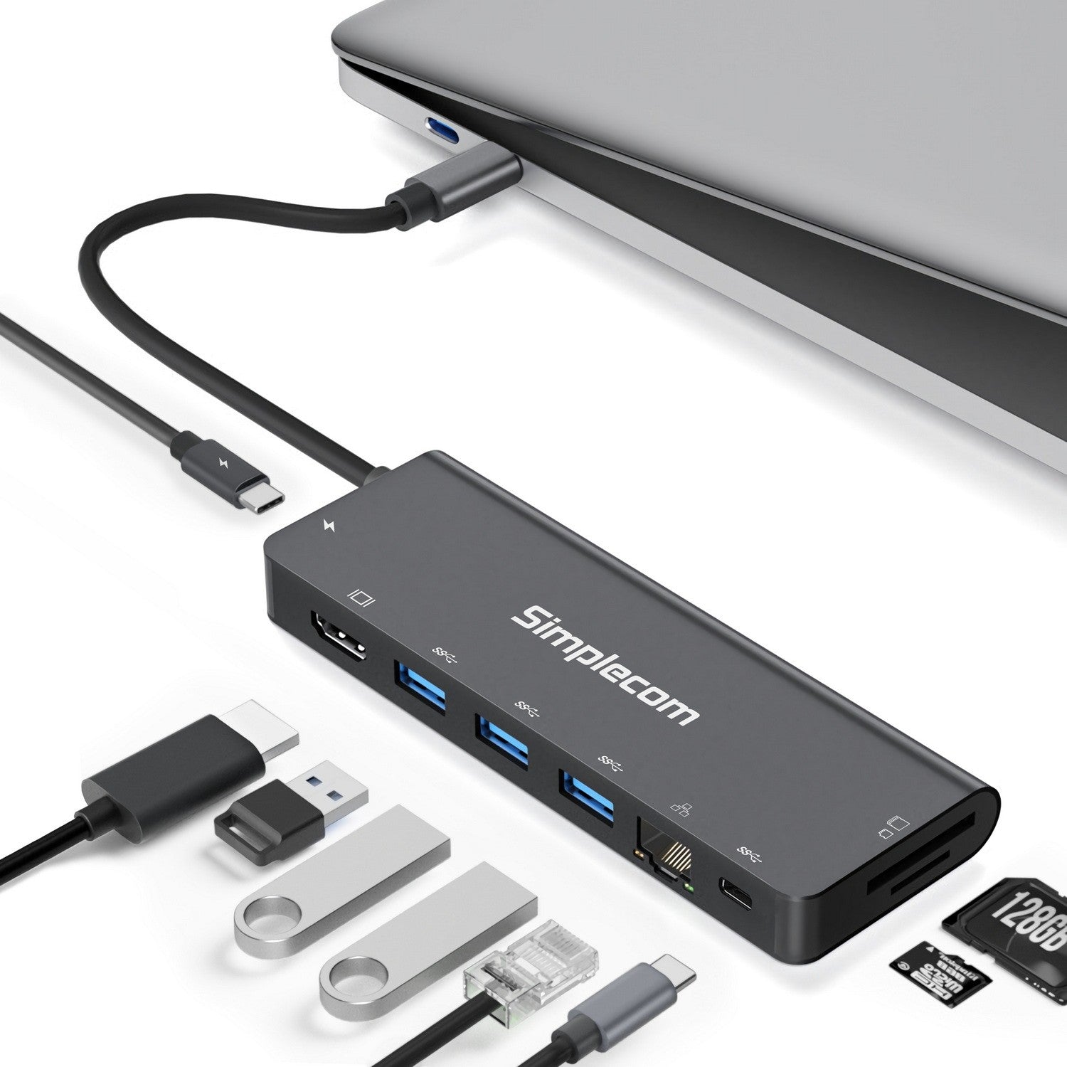 Simplecom 9 in 1 USB-C SuperSpeed Multiport Hub Adapter