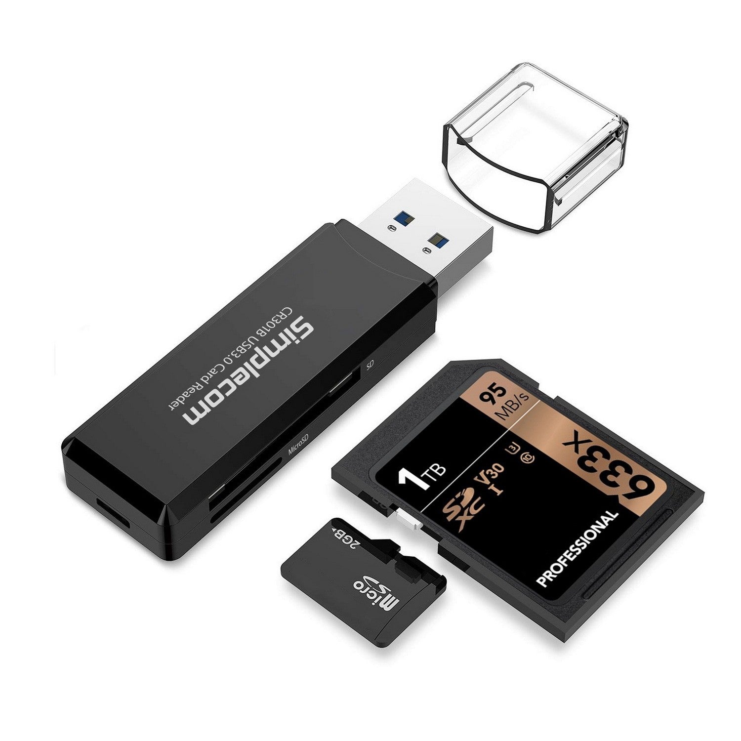 Simplecom 2 Slot SuperSpeed USB 3.0 Card Reader