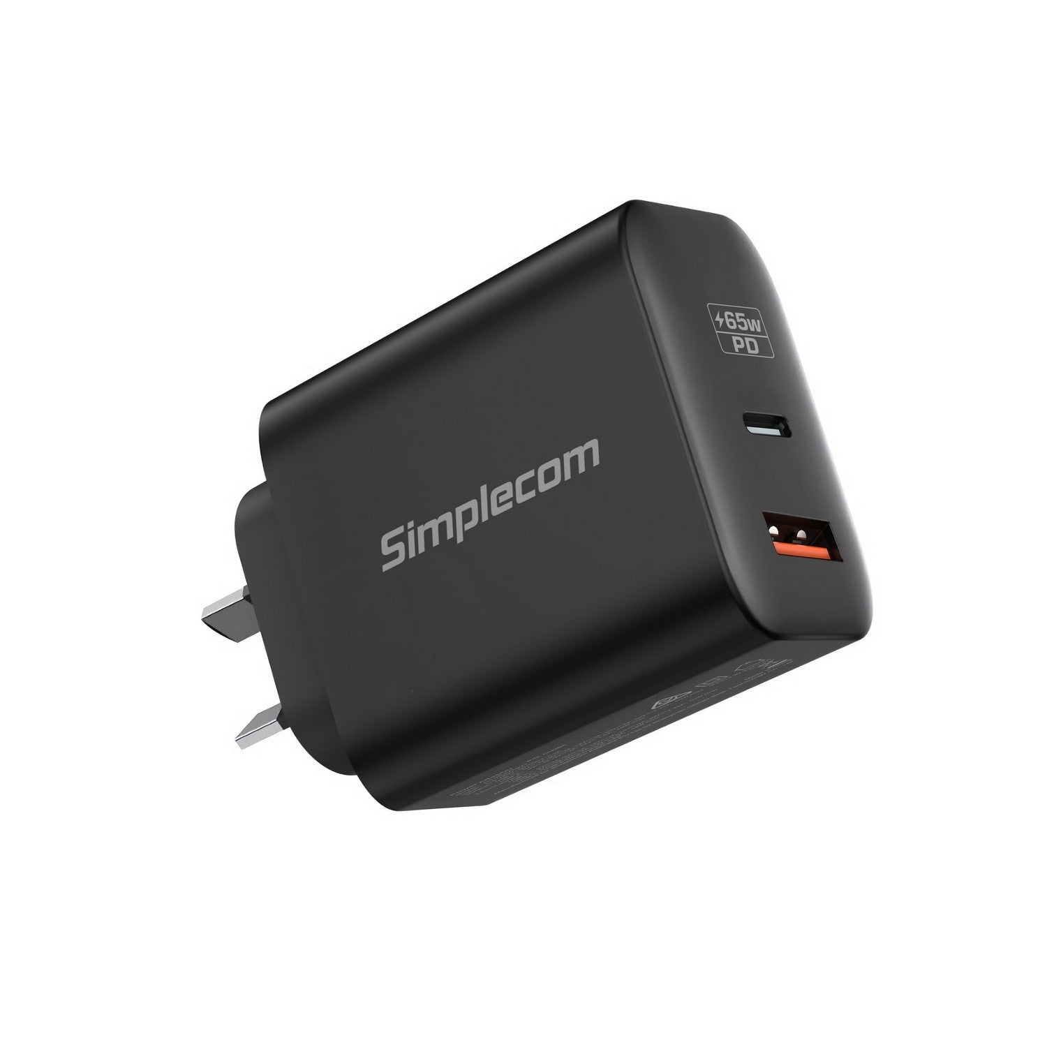 Simplecom 65W Dual Port GaN Wall Charger PD Power Adapter