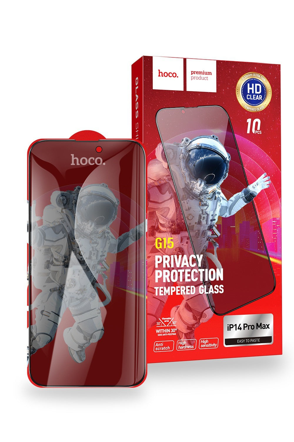 Hoco iPhone 13 Pro 9D Privacy Tempered Glass Full Screen Protector G15