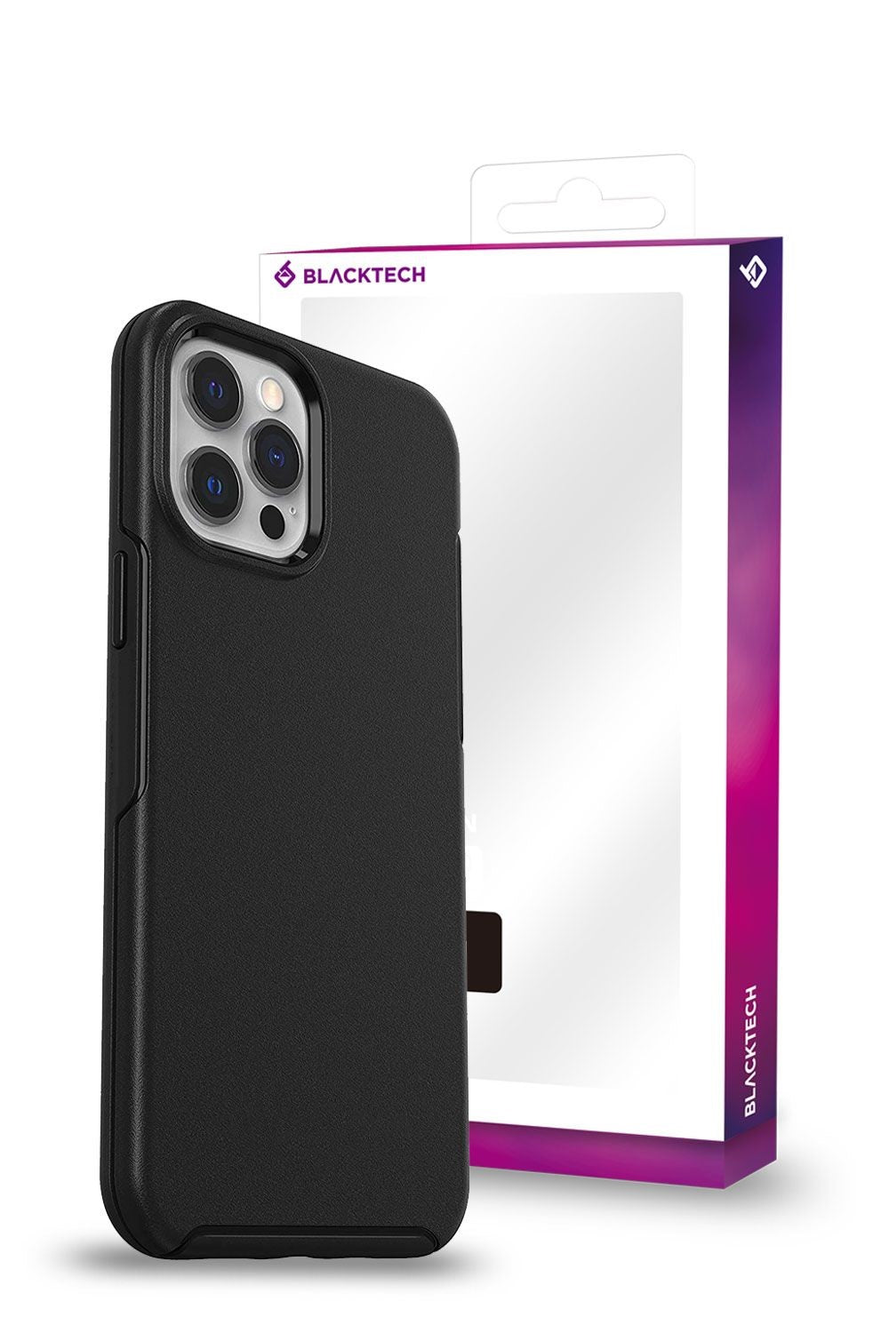 Blacktech iPhone 14 Pro Symmetry Slim Black Protective Case
