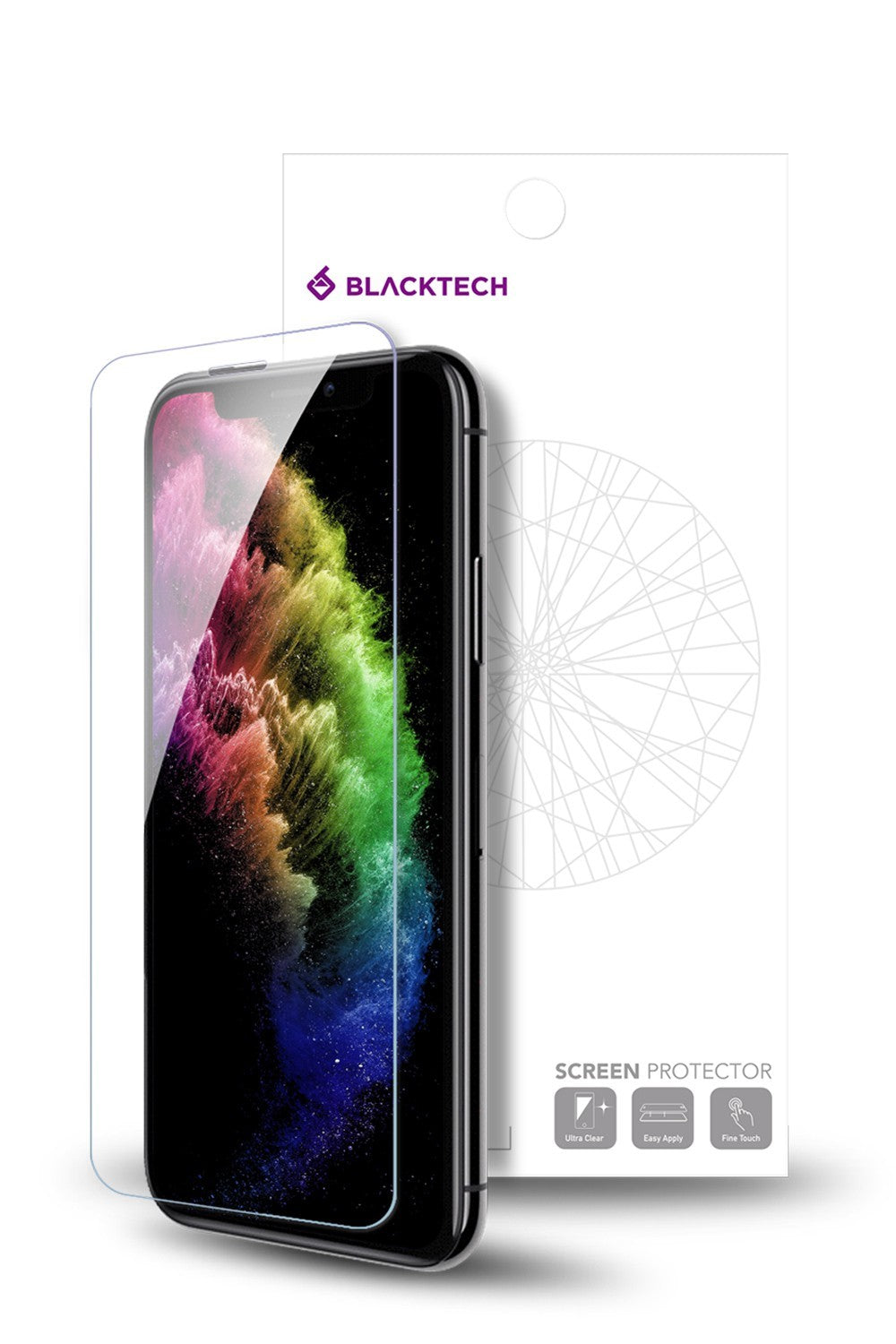 Blacktech iPhone 12/Pro Tempered Glass Screen Protector - Clear