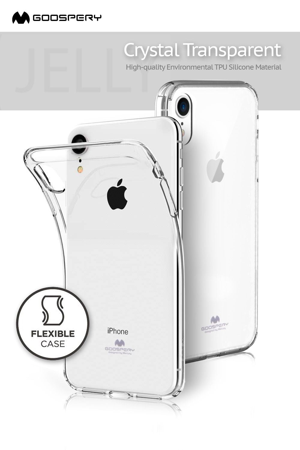 Goospery Mercury iPhone 15 Plus Silicone Transparent Case